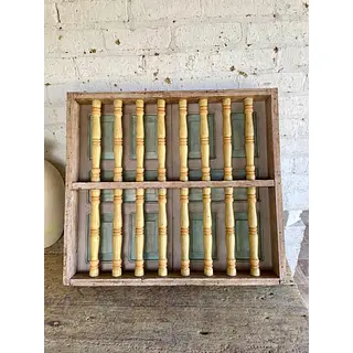 Ventana De Dos Puertas Balaustres De Madera - Colombia 1940