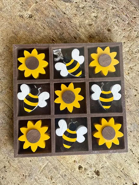 Juego De Mesa Triqui De Abejas Y Girasoles