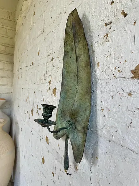 Candelabro De Pared En Forma De Hoja