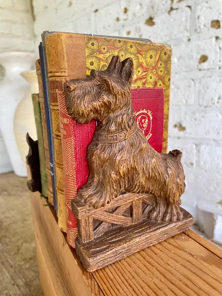 Tranca Libros Syroco Perros Terrier Escocés - U.S.A. 1940