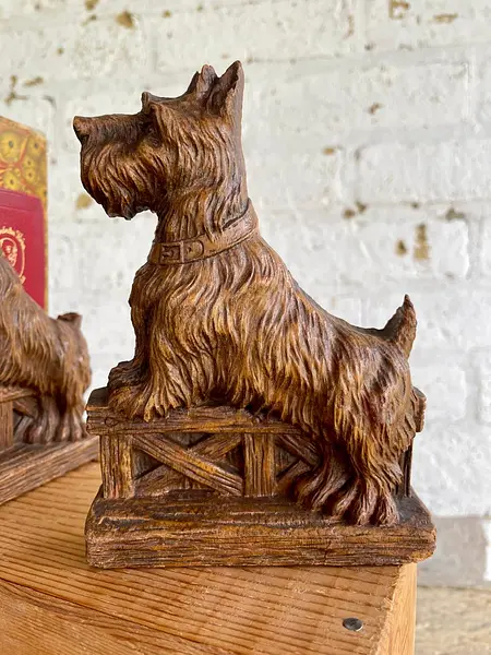 Tranca Libros Syroco Perros Terrier Escocés - U.S.A. 1940