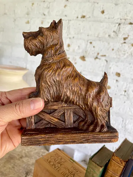 Tranca Libros Syroco Perros Terrier Escocés - U.S.A. 1940
