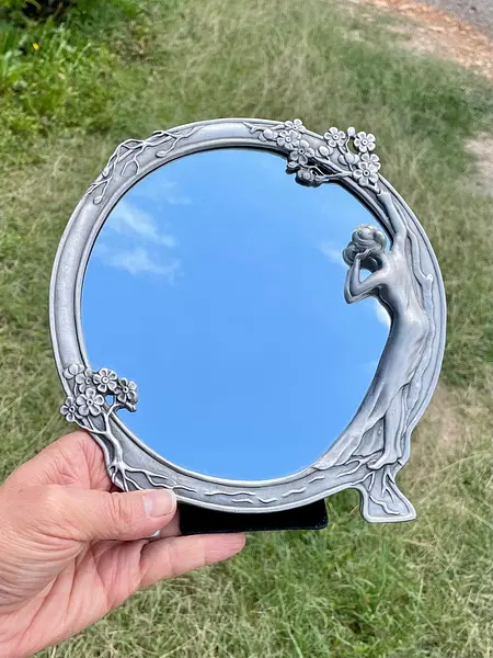 Espejo De Mesa Estilo Art Nouveau - U.S.A. 1980