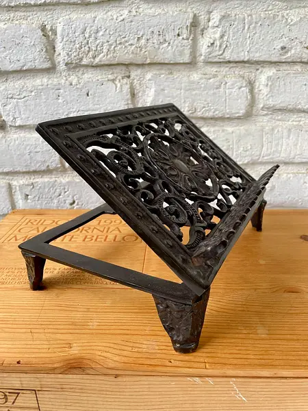 Atril De Libros Graduable En Bronce Fundido - Colombia 1970