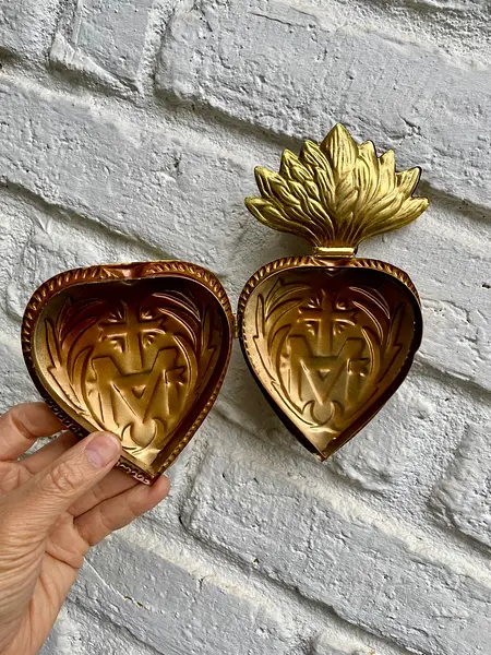 Exvoto Relicario Corazón Metálico - México 2020