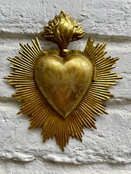 Exvoto Relicario Corazón Con Tapa - México 2020