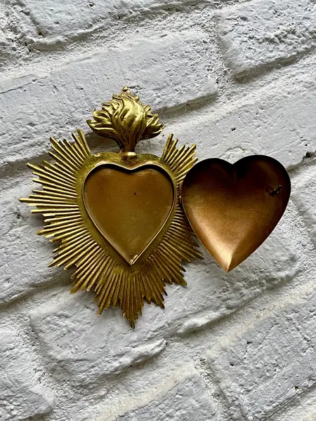 Exvoto Relicario Corazón Con Tapa - México 2020
