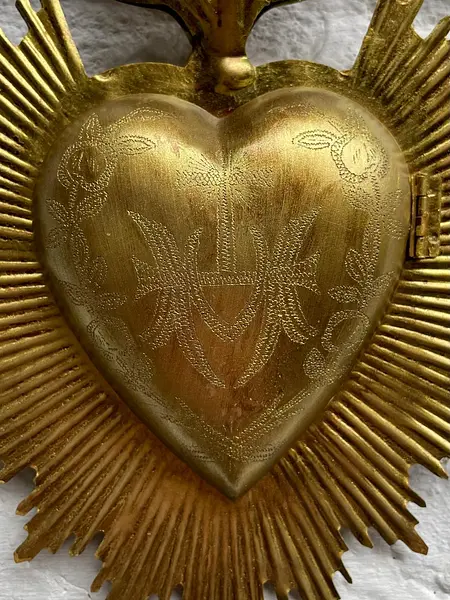 Exvoto Relicario Corazón Con Tapa - México 2020
