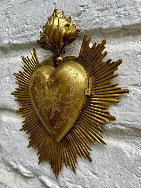 Exvoto Relicario Corazón Con Tapa - México 2020