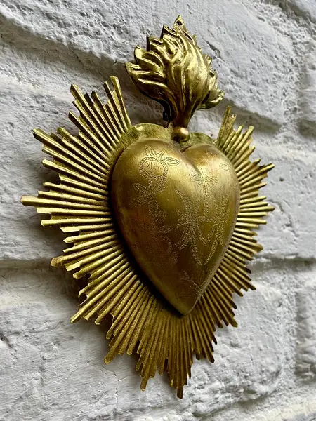 Exvoto Relicario Corazón Con Tapa - México 2020