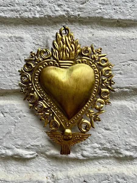 Exvoto Sagrado Corazón Metálico - México 2020