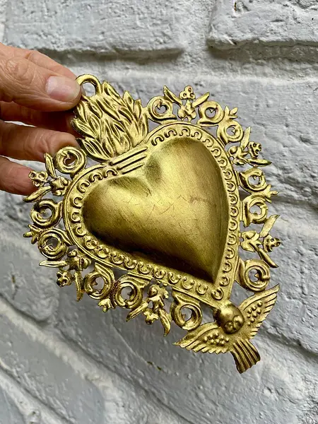 Exvoto Sagrado Corazón Metálico - México 2020