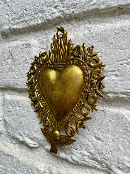 Exvoto Sagrado Corazón Metálico - México 2020