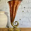 Florero En Cobre Y Bronce - India 1960