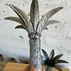 Candelabros Palmeras X 3 En Metal Fundido - Italia 1960