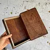 Caja Libro De Madera Con Herrajes - España 1900