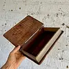 Caja Libro De Madera Con Herrajes - España 1900