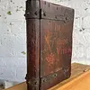 Caja Libro De Madera Con Herrajes - España 1900