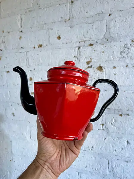 Tetera Esmaltada Hexagonal - Checoslovaquia 1950