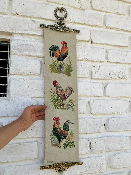 Pendón Bordado A Mano - 1976