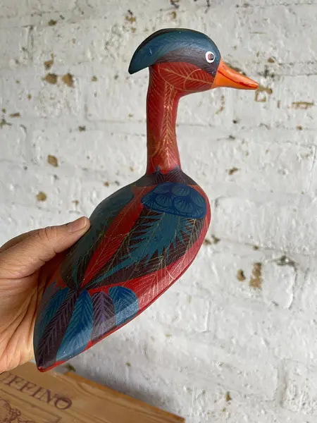 Pato Joyuyo De Agua En Madera