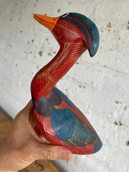 Pato Joyuyo De Agua En Madera