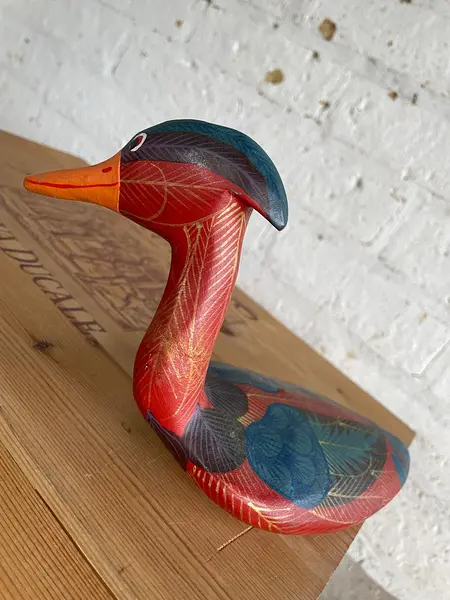 Pato Joyuyo De Agua En Madera
