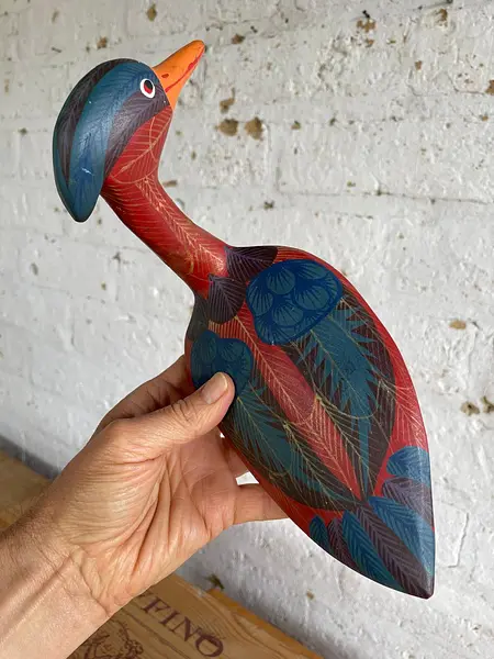 Pato Joyuyo De Agua En Madera