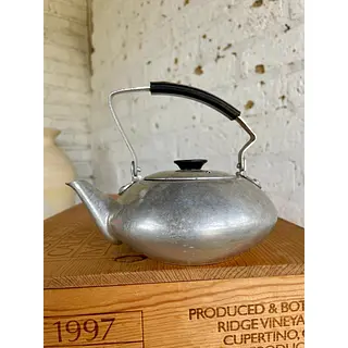 Tetera Hervidor Manija Y Pomo Negro - Japón 1960
