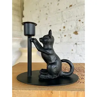 Candelero Con Figura De Gato