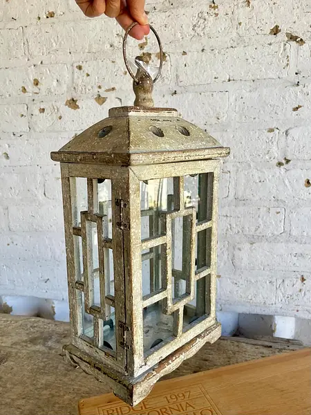 Farol Rústico De Madera