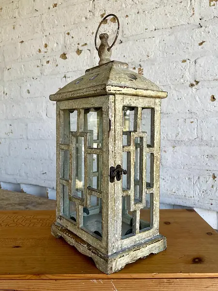 Farol Rústico De Madera