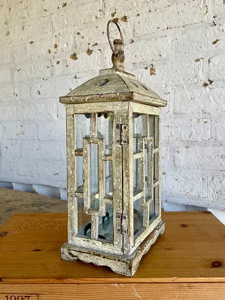Farol Rústico De Madera