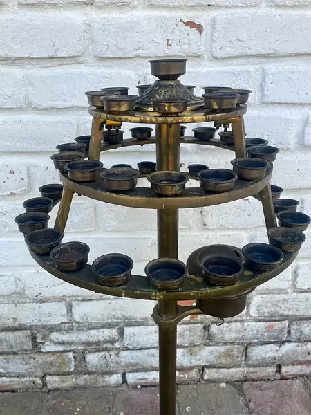 Candelabro De Iglesia En Bronce - 1920