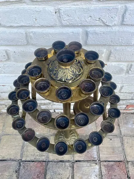 Candelabro De Iglesia En Bronce - 1920