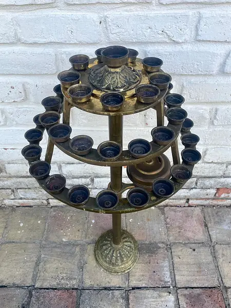 Candelabro De Iglesia En Bronce - 1920