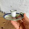 Candelero De Porcelana Pintado A Mano - Nipon 1891 A 1921