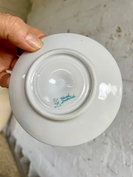Candelero De Porcelana Pintado A Mano - Nipon 1891 A 1921
