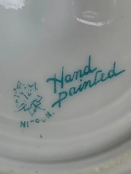 Candelero De Porcelana Pintado A Mano - Nipon 1891 A 1921