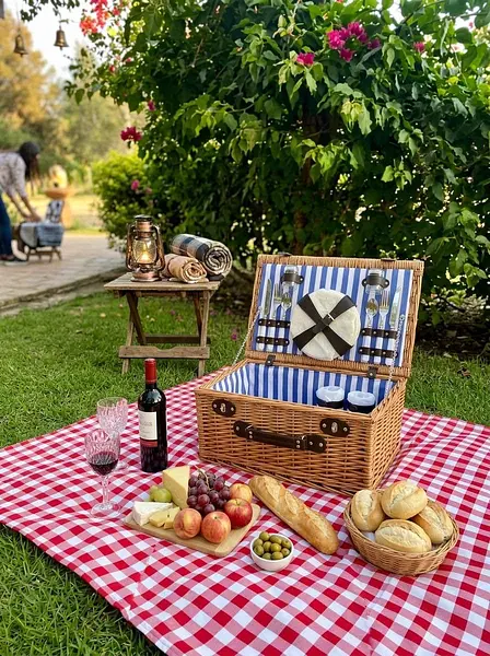 Canasta De Picnic Southern Living En Mimbre Con Manija