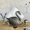Servilletero Plateado En Forma De Cisne - Italia 1983