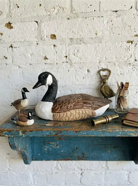 Pato Madera Tallada Canadiense Goose - U.S.A. 1990