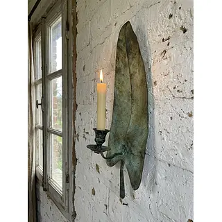 Candelabro De Pared En Forma De Hoja