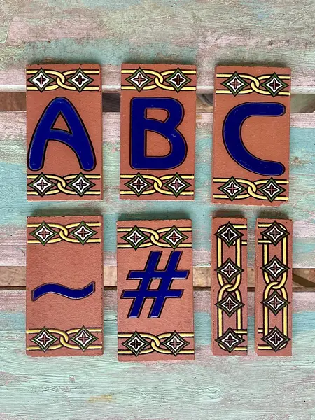 Números Y Letras Individuales 12,5 X 7 Cm.
