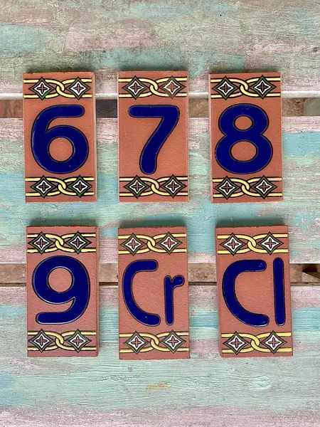 Números Y Letras Individuales 12,5 X 7 Cm.