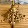 Lámpara Rústica Con Sombrero Cloche Y Flores
