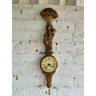 Reloj Con Monos Estilo Regency - Italia 1960