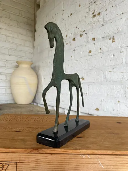 Caballo Etrusco Con Pátina Verde - U.S.A. 1960