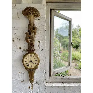 Reloj Con Monos Estilo Regency - Italia 1960