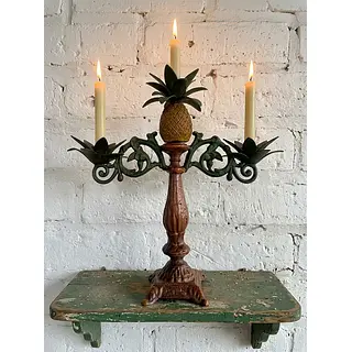Candelabro Piña Con Espacio Para 3 Velas